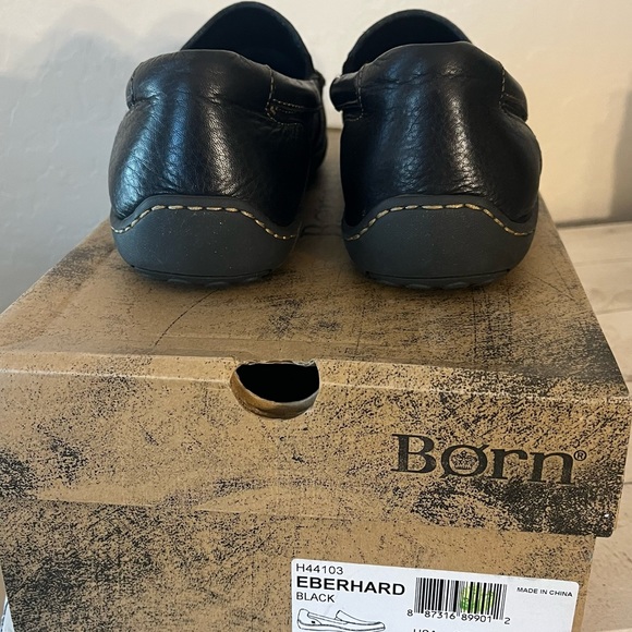 Almost New Born EBERHARD Loafers Black Leather Size 9.5 M In original box - Picture 5 of 9